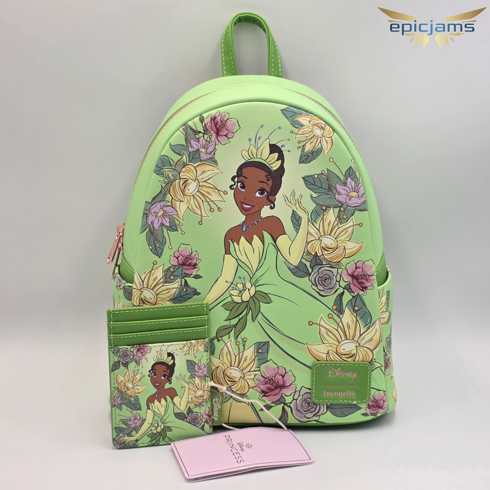 Loungefly Disney The Princess And The Frog Tiana Floral Mini Backpack Set